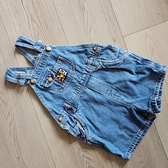 Vintage Mini Sports Denim Short Overalls, 24 Months - Picture 2 of 10